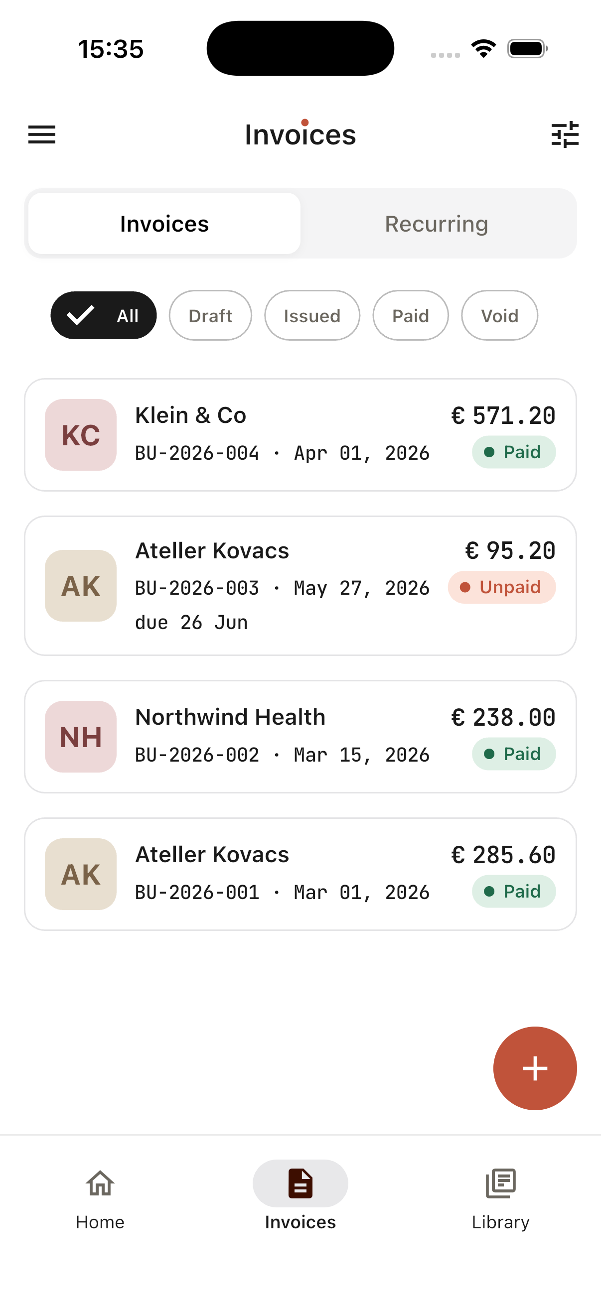 Billino invoice creator